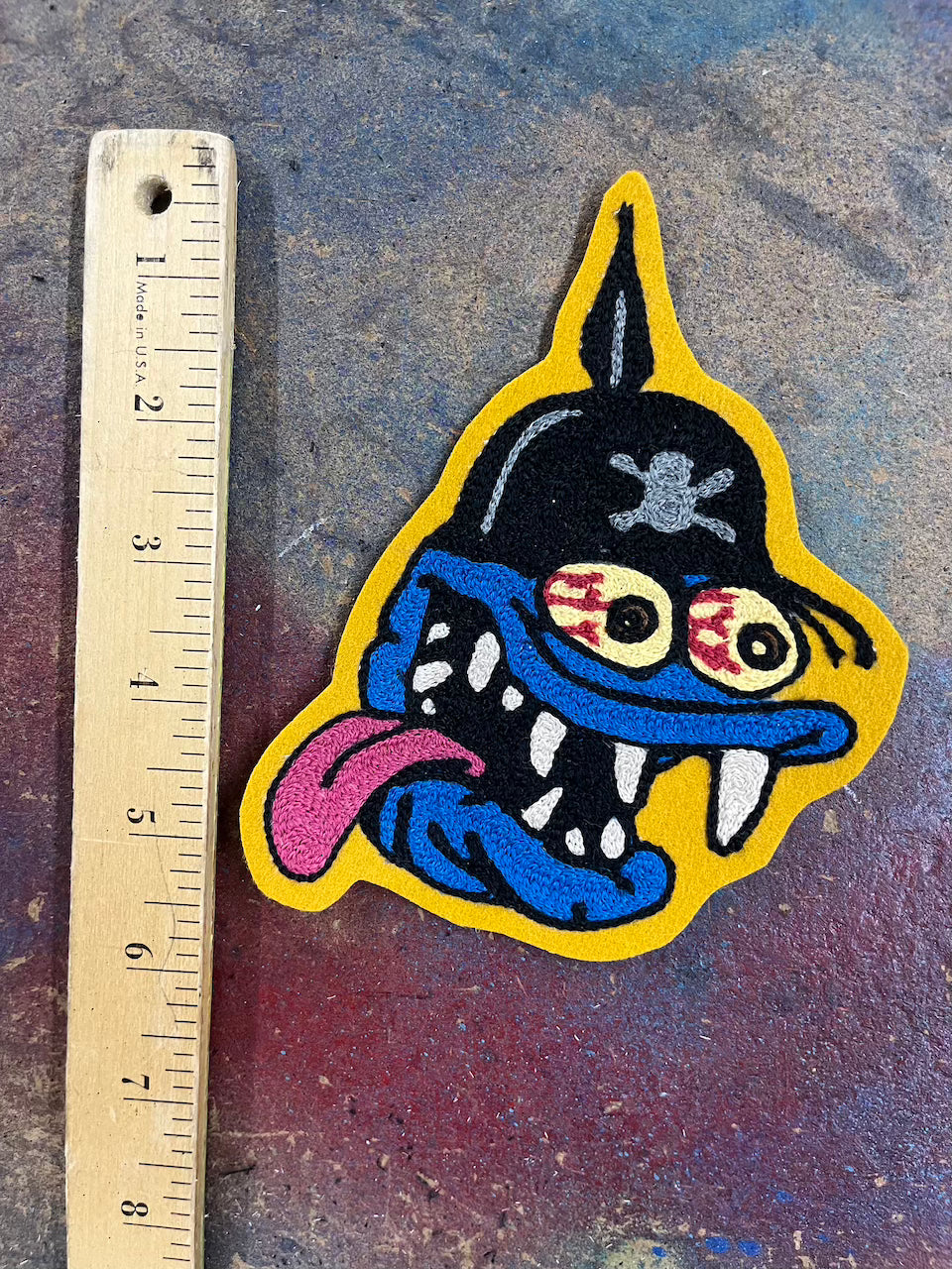 "Fiend" chainstitched patch