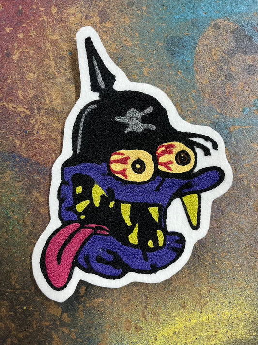 "Fiend" chainstitched patch
