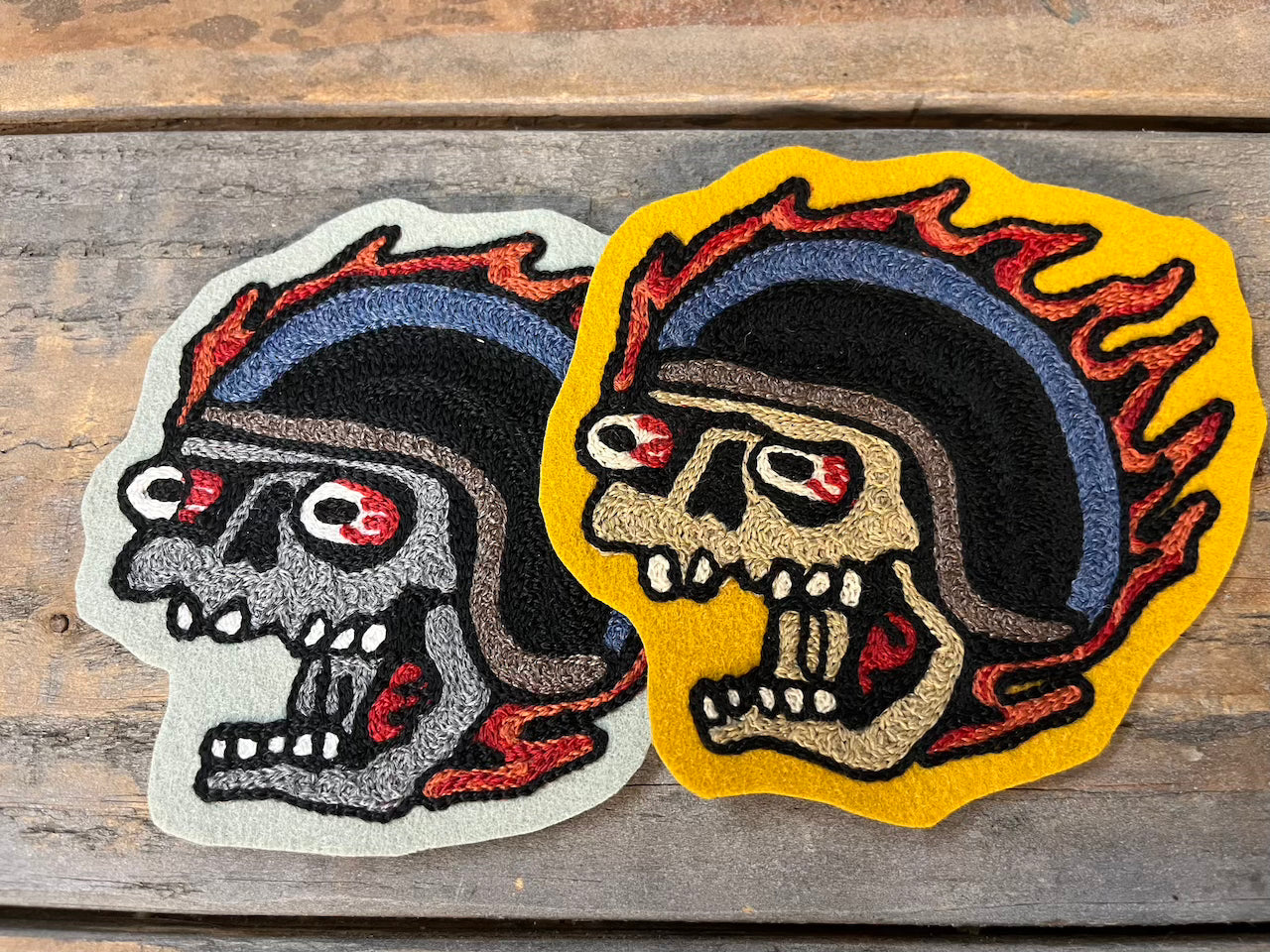 "Hot Head" Chainstitched Patch