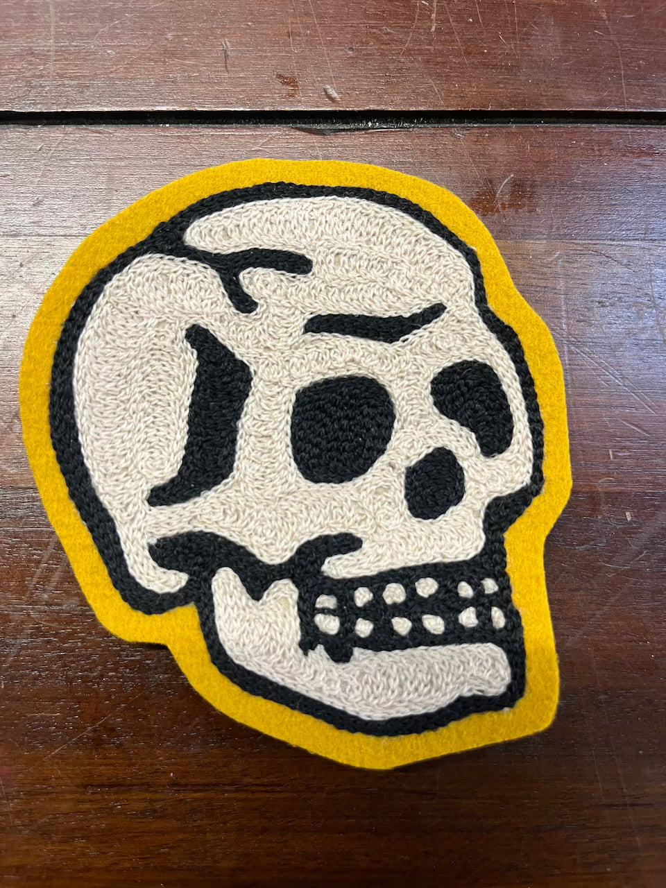 Mini Skull Chainstitch Patch