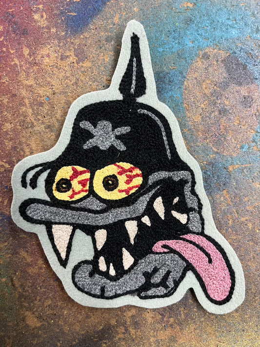 "Fiend" chainstitched patch