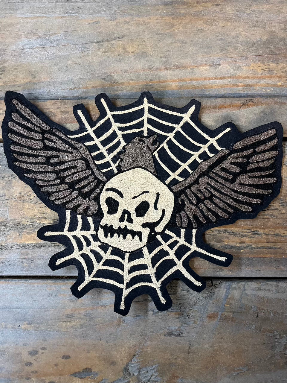 "Web of Lies" Chainstitched patch
