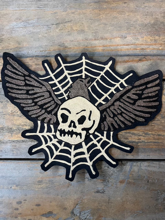 "Web of Lies" Chainstitched patch
