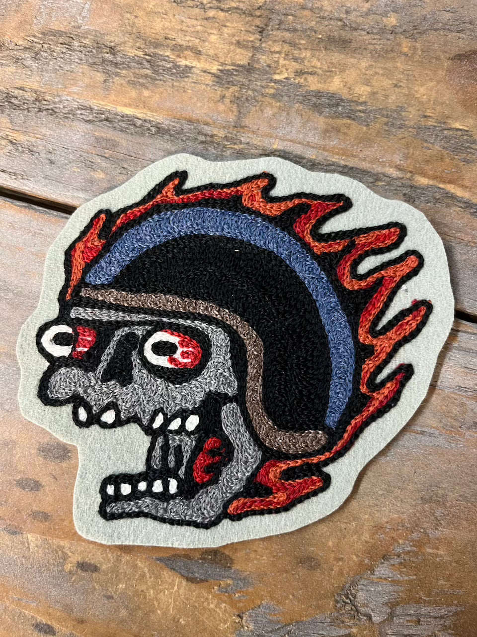 "Hot Head" Chainstitched Patch