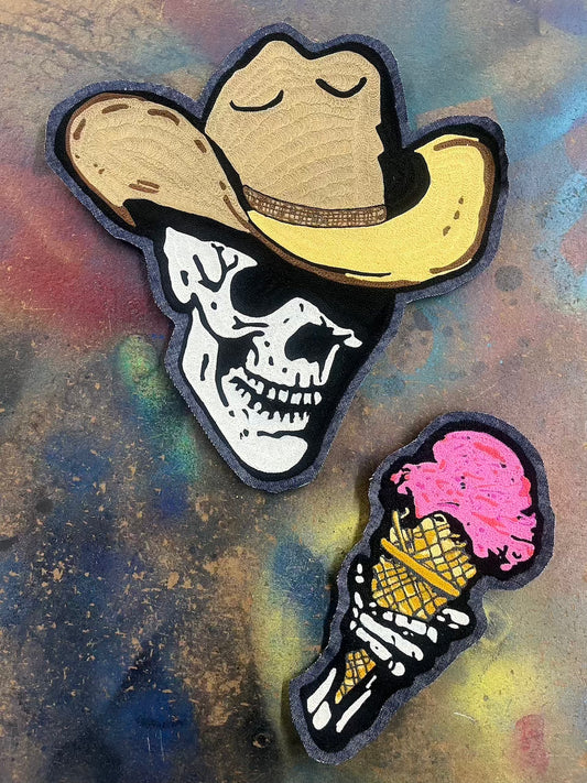 Simple Happy Custom Chainstitched Patch