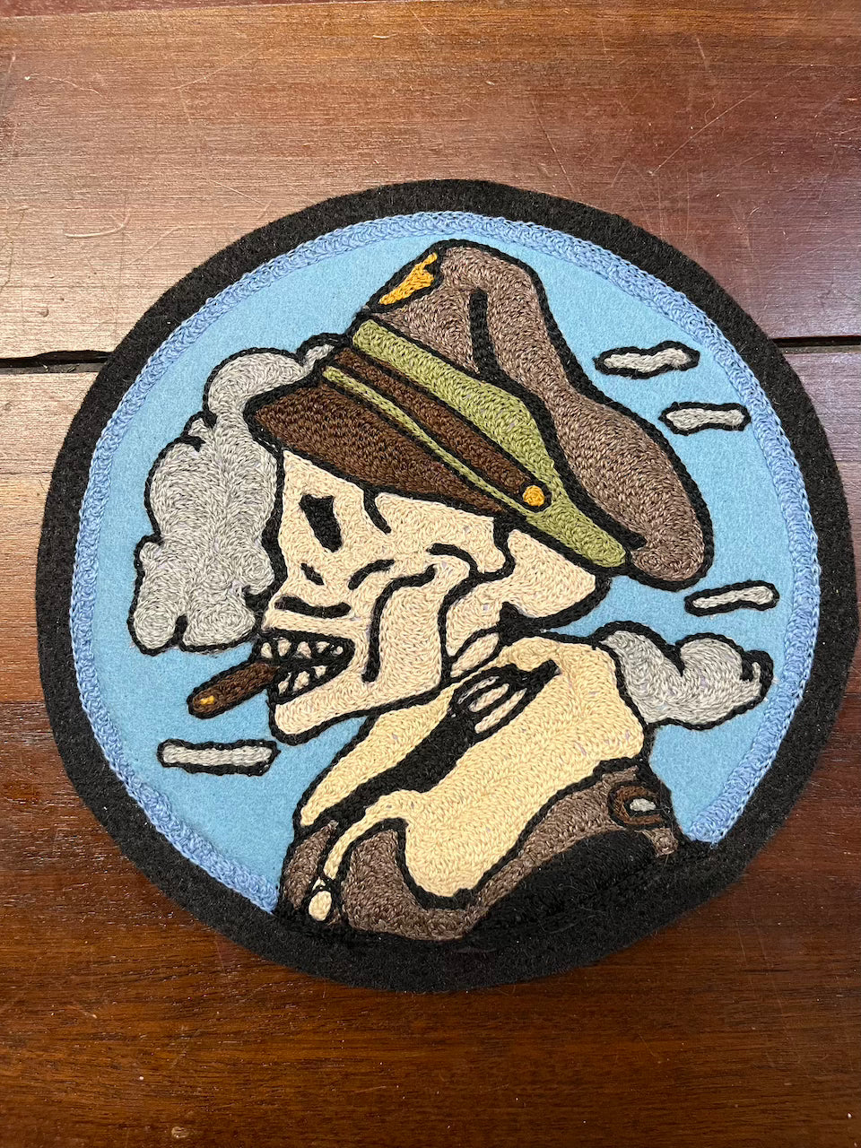 "Skull Pilot" Chainsitched Patch- replica