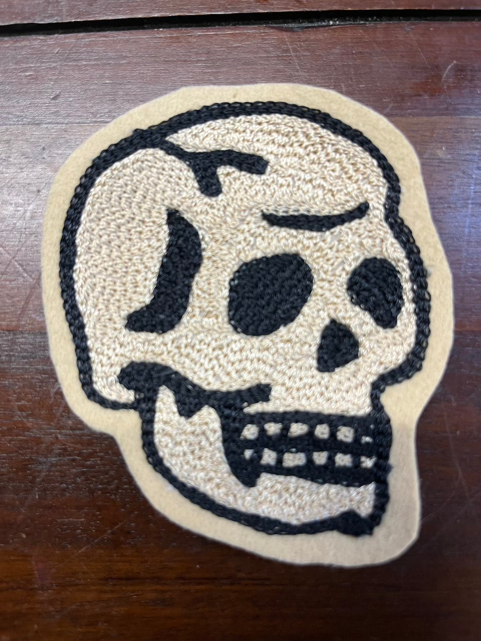 Mini Skull Chainstitch Patch