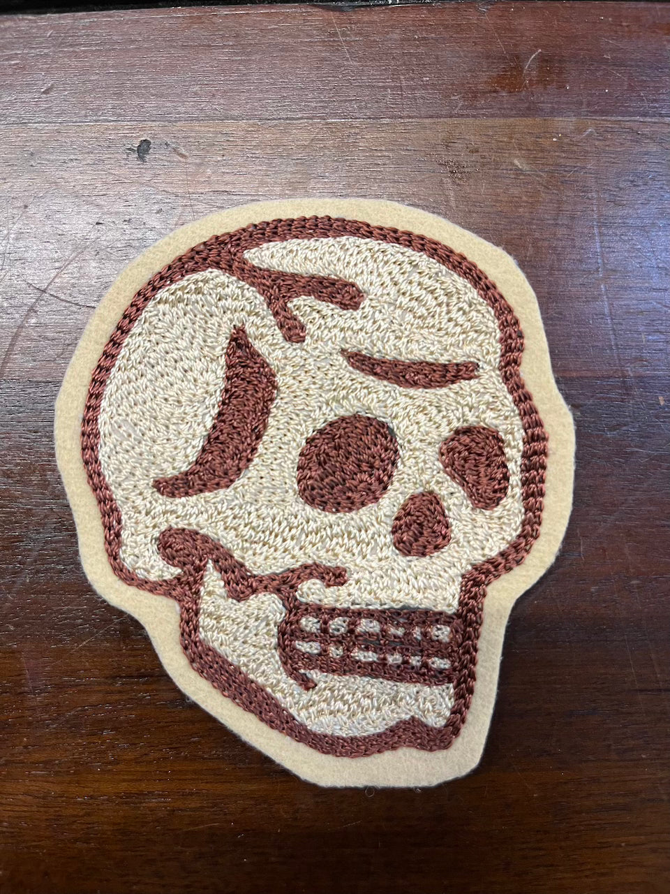 Mini Skull Chainstitch Patch