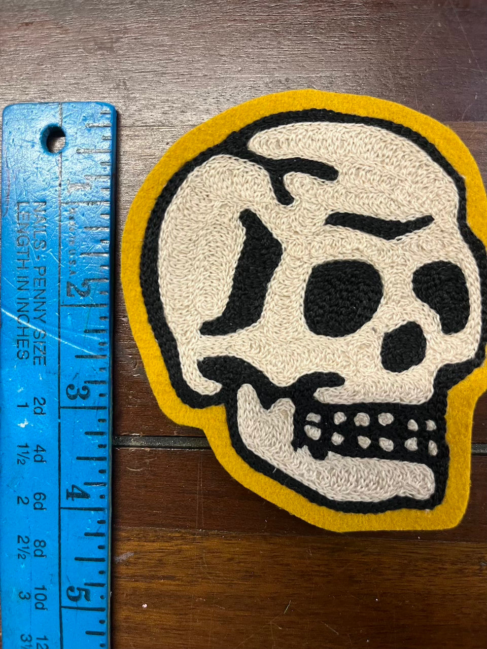 Mini Skull Chainstitch Patch