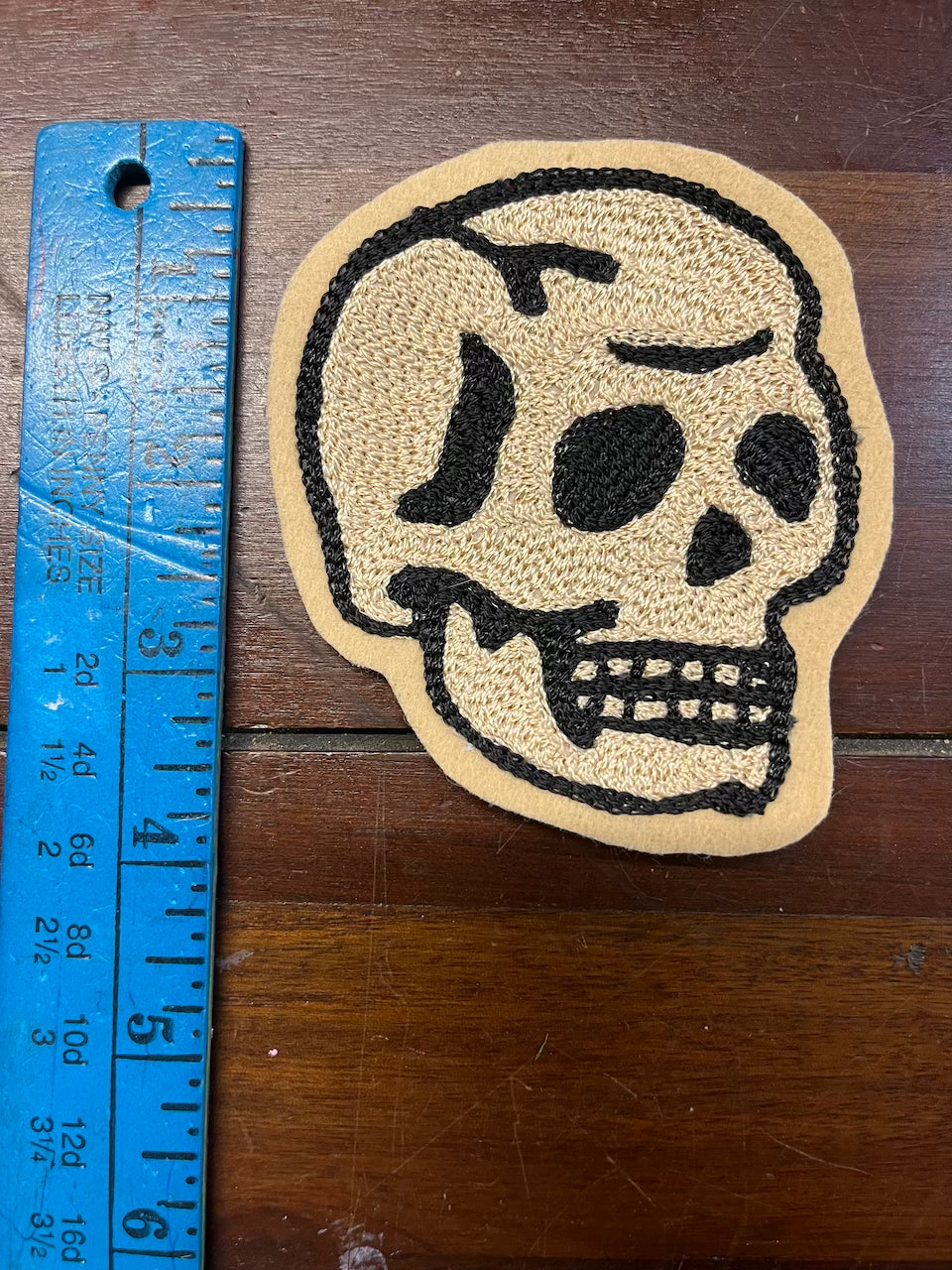 Mini Skull Chainstitch Patch