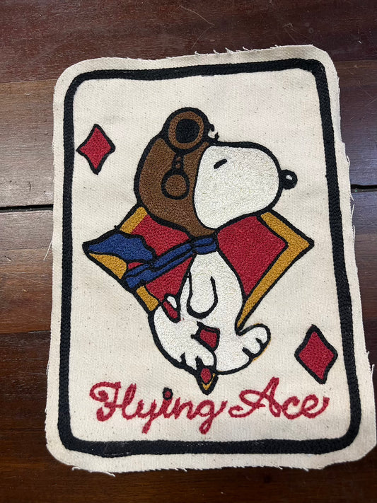 Flying Ace Chainstitched Patch