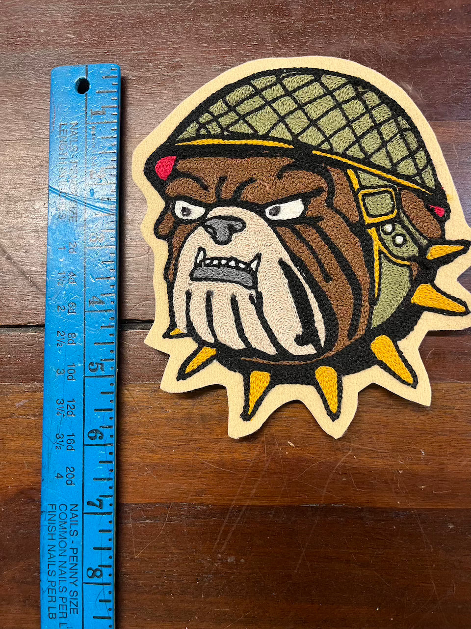 Traditional Tattoo Flash Bulldog Chainstitched Patch