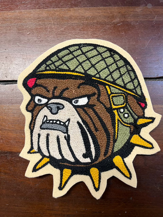 Traditional Tattoo Flash Bulldog Chainstitched Patch