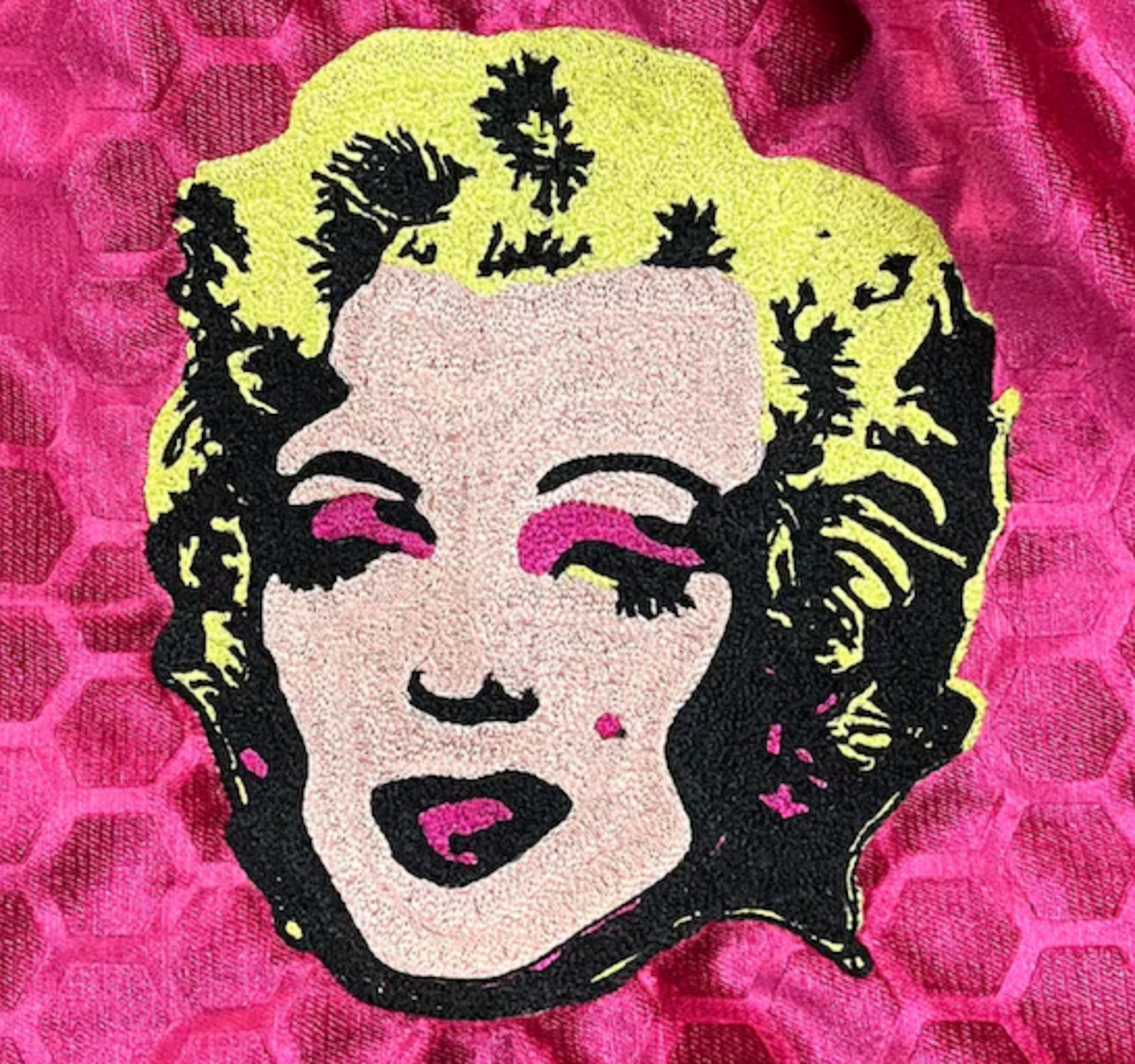 Warhol Marilyn Commissioned Chainstitched Design