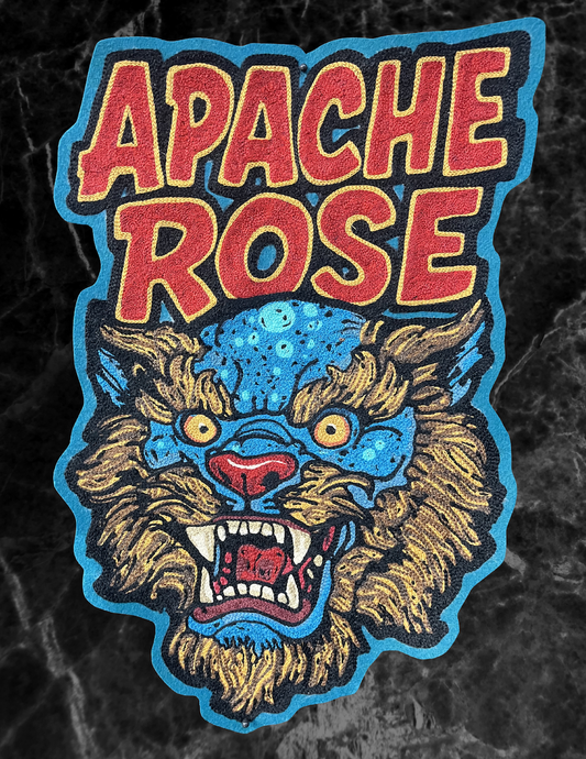Commissioned Chainstitched patch for Apache Rose