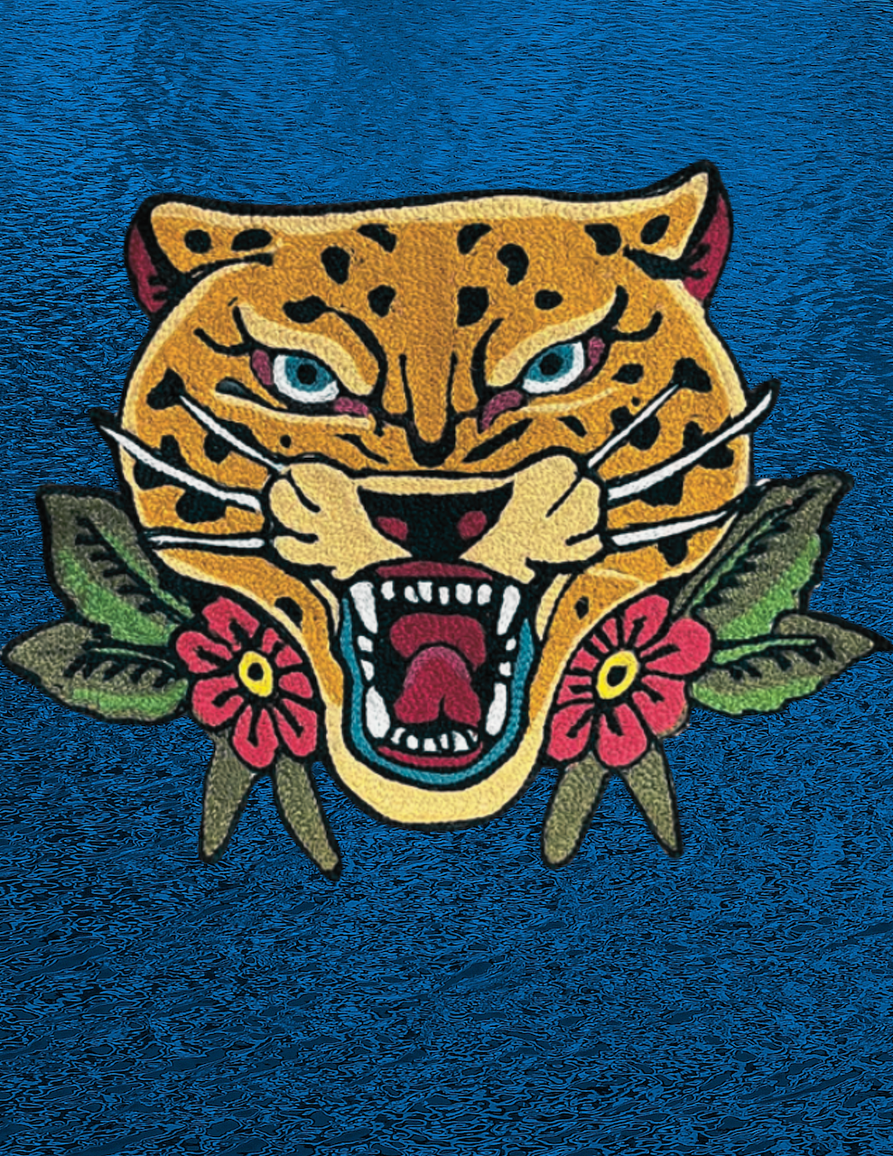 Commissioned Leopard Chainstitched Design